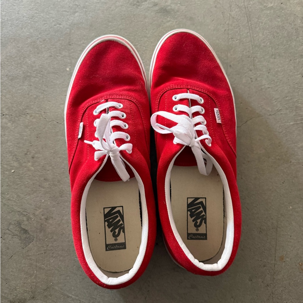 Men’s Vans Classic Red Sneakers with White Accents